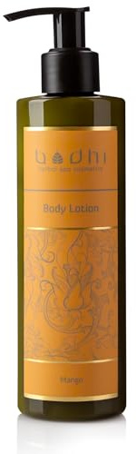 Bodhi Crema Corpo Profumata Pelle Secca e Grassa al Mango - Latte Corpo Naturale e Biologico ad Assorbimento Rapido con Vitamina E, Olio Jojoba e Olio Riso - Crema Corpo Idratante 250 ml