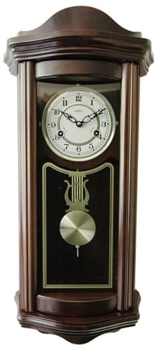 Duve Orologio a pendolo in legno da parete con movimento meccanico carica 31 giorni 7017