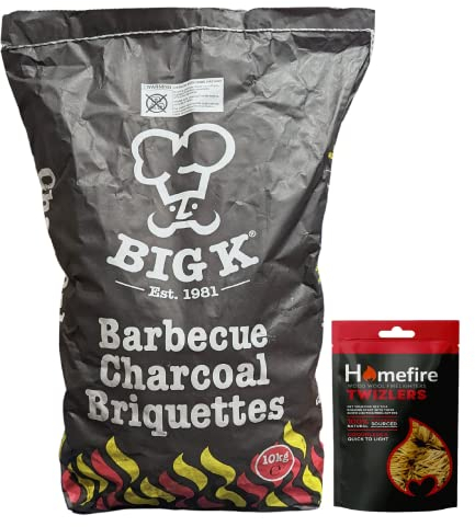 Charcoal Briquettes Bag for BBQ Grill - 10kg Barbecue Charcoal Briquettes Bags with Topline Card for Outdoor Barbeque Grill, Camping BBQs