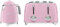 Smeg 50’s Style Retro Range Breakfast Set, 0.8L 1400W Mini Kettle and Multi-Functional Control 4-Slice 2000W Toaster, Pastel Pink, KLF05PKUK/ TSF03PKUK