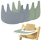 High Chair Placemat, 4 Pieces High Chair Placemat Silicone, Clean and Hygienic, for Stokke High Chair Tray Cover, Suitable for Stokke Tripp Trapp High Chair Tray (Grey/Green)