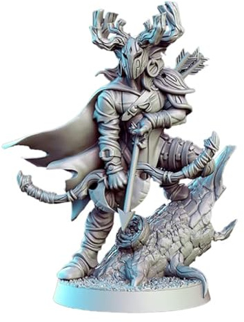 TYL Unique 3D Sureflight - Elf Archer Fantasy Unpainted Miniature for War Gaming | RPG Scale Figures, Detailed Tabletop Board game Accessories | Realistic Dnd Miniatures (32mm)