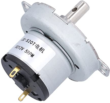 Motor Síncrono DC 12V 5RPM Pequeño Consumo, Gran Torsión, Fácil de Usar para Electrodomésticos, Calentadores, Ventiladores Eléctricos, árboles de Navidad, Aire Acondicionado
