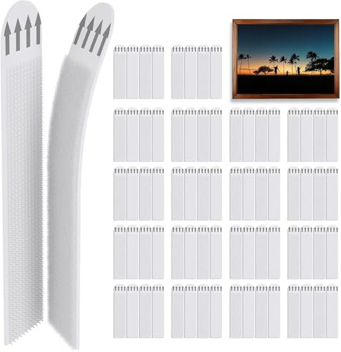 Picture Hanging Strips, Large Adhesive Hook & Loop Wall Stickers for Picture Hanging,Heavy Duty Wall Hanging Strip No Tool Without Nail,Removable Damage Free Frame Hanging Strip for Home Decor (36)