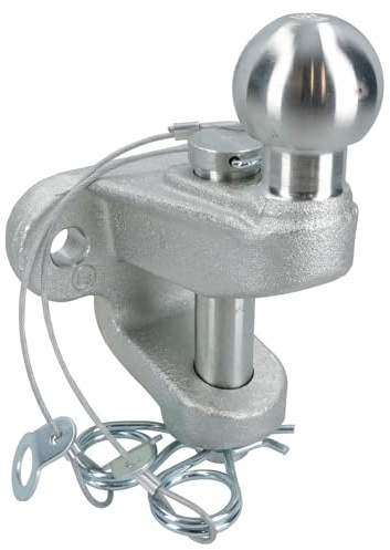 AB Tools 3.5 Ton Tow Bar Towing Ball And Pin Eye Coupling 50mm Ball 25mm Pin Silver