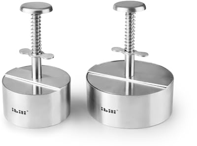 IBILI - Molde para Hamburguesa I-CHEF, 11 cms de diametro, Acero Inoxidable