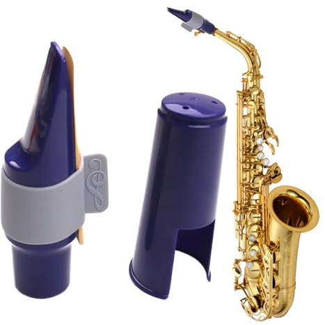Saxofon munstycke tillbehör, Alto saxofon spelar munstycke med lock | Instrumentinlärare hjälp utomhus bärbar för musikälskare för samling, scen, konsert