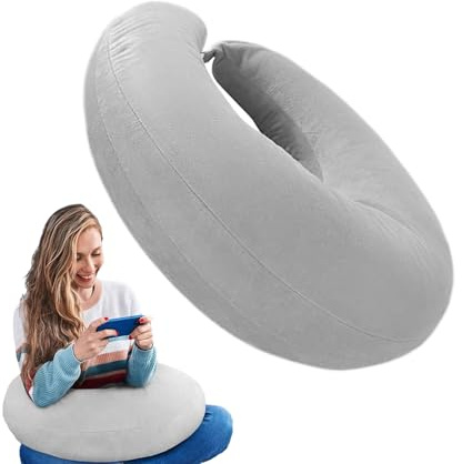 Stöd för virkad, kramkudde u-formad, läskuddar ergonomiska för säng och soffa för spel, läsning, arbete, virkning, minskar armtrötthet, 60 × 80 cm