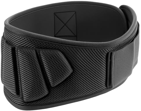 QWORK® Ceinture de Musculation (L) - Ceinture Haltérophilie, Fitness et Bodybuilding Unisexe - Protection et Support pour le lombaire