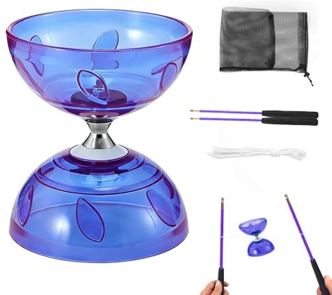Hojalis Diabolo LED avec roulement à Billes, 4,5 MM, Diabolo Roulement À Billes, Diabolos Lumineux, Kit De Jonglage pour Diabolos, pour Jouet De Jonglage pour Enfants Et Adultes