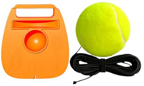 Pallina da tennis per allenatore, portatile, strumento di allenamento multifunzionale con corda elastica, attrezzatura sportiva, palla di auto-ritorno con base stabile, allenatore di tennis per