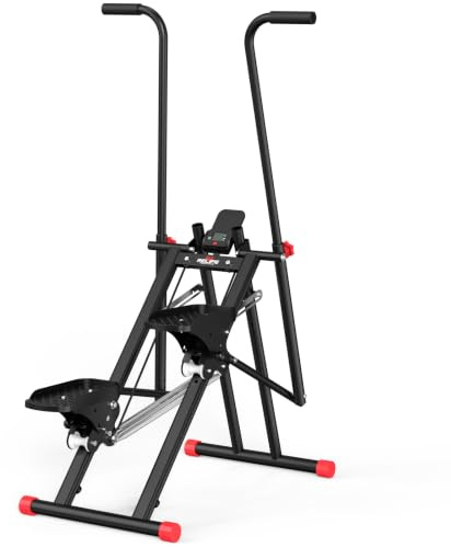 RELIFE REBUILD YOUR LIFE Stair Stepper Vertical Climber Treppensteiger Fitnessgerät Klappbar für Zuhause Widerstand Verstellbar Beine Trainieren Cardio Trainer