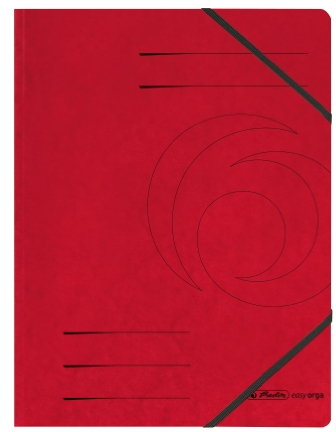 Herlitz Eckspannmappe Quality, A4, Karton, rot, 5 Stück