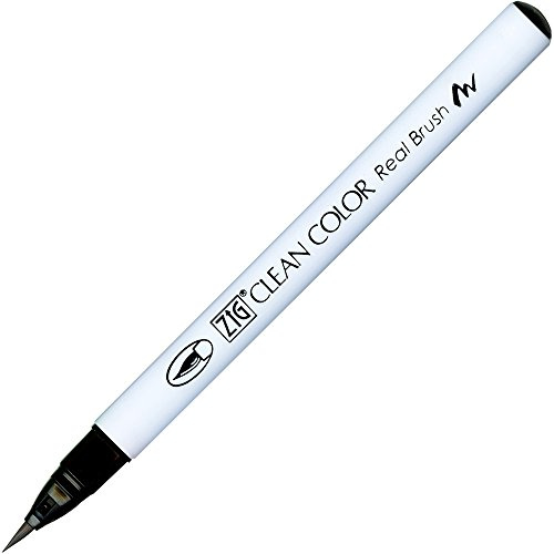 Kuretake RB-6000AT-010 Zig Clean Color Real Brush Marker Pen 010 Black