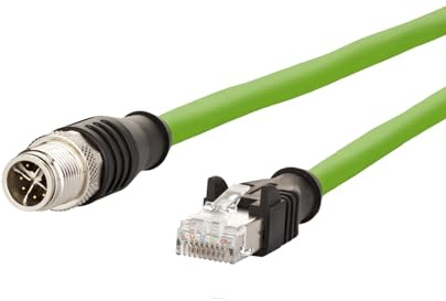 METZ CONNECT Cavo di collegamento M12 ST-RJ45 ST, codificato X a 8 poli, dritto, 2 m