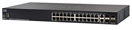 Switch administrado apilable SG350X-24 de Cisco con 24 Puertos Gigabit Ethernet (GbE), 2 Combinados de 10 G + 2 SFP+, protección Limitada de por Vida (SG350X-24-K9-EU)