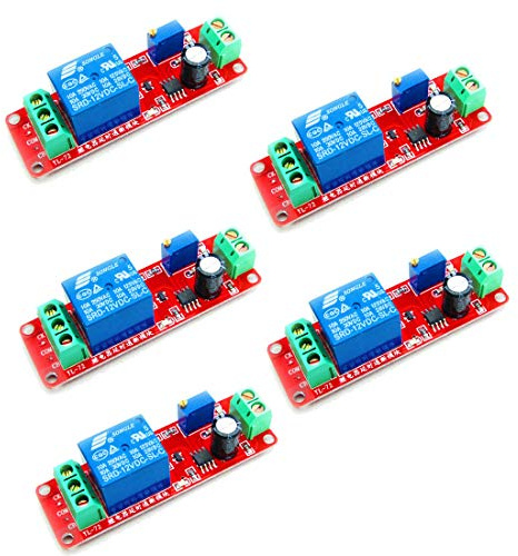 Hailege 5pcs NE555 DC 12V Delay Timer Relay Switch Modul einstellbar 0 bis 10 Sekunden