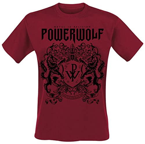 Powerwolf Logo (red) Männer T-Shirt rot L 100% Baumwolle Band-Merch, Bands