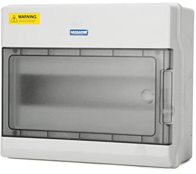 Mollom 12 Way Power Distribution Box with Bus Bars and Din Rail