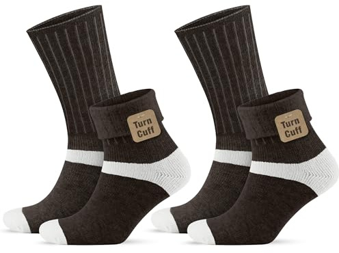 GoWith 2 Pairs Alpaca Wool Socks for Men/Women, Norwegian Warm Winter Thick Thermal Socks Alpaca Socks