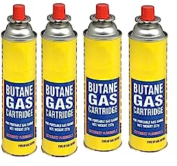 Aspect Camping Gas, Gas Canisters for Camping Stove, Butane Gas Perfect Suitable for Portable Stove, BBQ, Blow Torches Safe and Secure Bottle (Pack of 4)