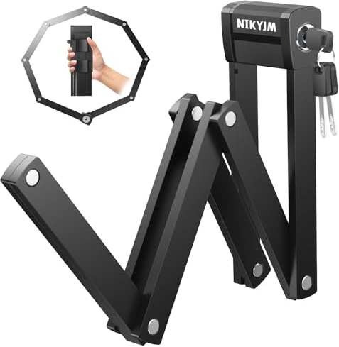 Fahrradschloss Faltschloss 130cm-Faltschloss Fahrrad mit Halterung-Fahrradschloss Hohe Sicherheit aus gehärtetem Stahl-Fahrradschloss mit 3 Schlüssele - e scooter Schloss Bike Lock