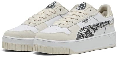 PUMA Damen Carina Street Snake CHIC Sneaker, White-Alpine Snow, 40 EU