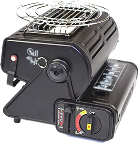 riscaldamenti da esterno Riscaldatore A Gas Portatile Multifunzione, Riscaldatori A Propano O Butano A Doppia Alimentazione, Riscaldatore A Gas Da Campeggio Esterno Da 1,3 KW Con Maniglia(Schwarz)