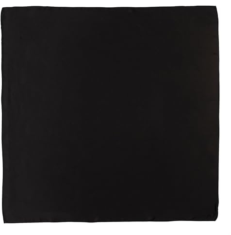 MAPIMANIA - Foulard Donna 70x70 in Misto Seta Nero – Morbido e Setoso al Tatto, Alta Qualità – Accessorio Elegante per Collo, Capelli o Borsa