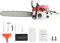 nawoefii Tronconneuse Thermique 2400 W, tronçonneuse à l'essence, moteur 2 températures 58cc, boiteux 510 mm, 13000 r/min, 7kg Rouge