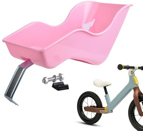 Asiento de Bicicleta para muñecas - Portamuñecas para Bicicletas con Correa de Clip | Asiento Decorativo para muñeca Rosa cumpleaños, Vacaciones, Juguetes, Accesorios para niños