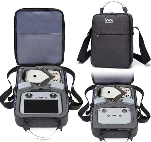 Förvaringsväska för DJI Lito X1/Lito 1, bärväska, bärbar resväska, axelväska, EVA-skyddsfodral för Lito 1/X1-drönare, RC-N3/RC 2-kontroll, batterier, tillbehör, Svart