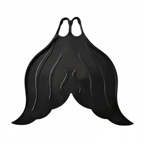 Lljsszr Monopalme de Natation Entraînement Sirène Design Queue Entière Silicone Stable Nage Nageoire Offre Une Expérience Immersive Adaptée pour Séances d'apprentissage Ludique , Noir , 30-33