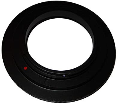 vhbw Retroadapter kompatibel mit Canon EOS 1000D, 1, 100D, 1200D, 1100D, 300D, 10D, 20D Kamera - Umkehrring für Objektiv