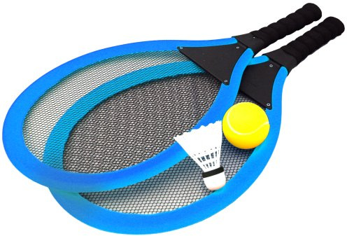 Carousel Home Jumbo Soft Tennis Set With Shuttlecock (Blue)
