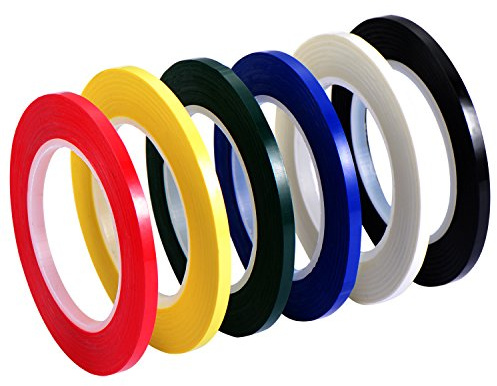6 Pezzi Nastro Grafico Decorativo, 3 mm Larghezza, 6 Colori