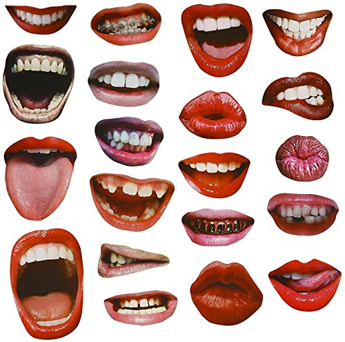 FPEAOB Fotokabinen-Requisiten, lustige sexy Lippen, Mund, Posing-Requisiten auf einem Stock, DIY-Set für Junggesellinnenabschiede, Party, Hochzeit, Weihnachten, Geburtstag, Treffen, Halloween, Abschlu