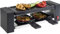 Korona 45080 Raclette I Mini I 2 Personen | Single I Grillplatte abnehmbar und antihaftbeschichtet I Mit zwei Pfännchen und Spateln I 400 Watt, Schwarz