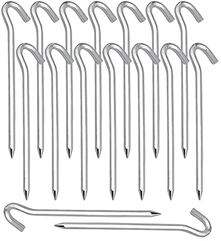 Picchetti Campeggio,20 Pezzi Chiodo per Tenda Leggero e Resistente Pioli da Campeggio Picchetti Tenda Campeggio, Picchetti Tenda Lega di Alluminio, Picchetti Giardino 180mm
