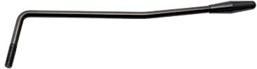 Musiclily Ultra 6mm Edelstahl Gewinde Tremolo Arm Tremolohebel Whammy Bar für Squier Strat Style E-Gitarre, Schwarz mit Schwarz Kappe