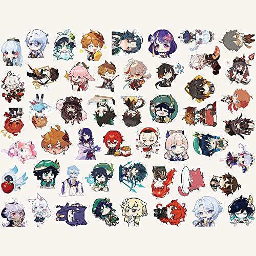 Anime Genshin Stickers, 200PCS Genshin Game Stickers, Waterproof Stickers for Laptop Car Skateboard Motorcycle Bicycle Luggage Guitar Bicycle