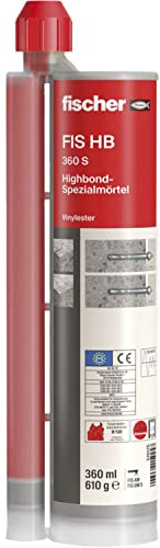 fischer 562659 Highbond-Spezialinjektionsmörtel FIS HB 360 S, grau, 360 ml