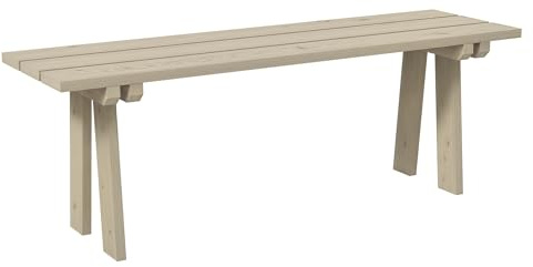 Outsunny Banco de Madera de Jardín de 2 Plazas para Exterior, Patio, Terraza y Piscina, Carga 220 kg, 130x38x45 cm Natural