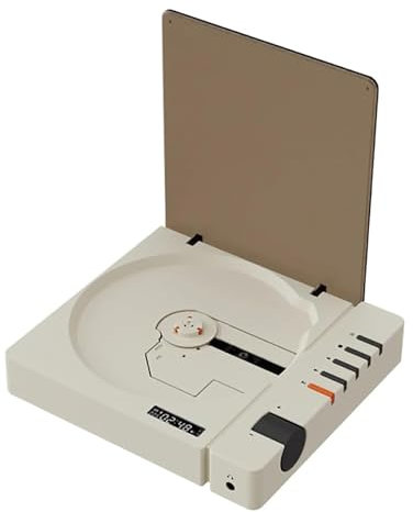 Bärbar retro CD-spelare, stationär Bluetooth 5.0 CD-spelare, förlustfri HiFi-ljudkvalitet/3,5 mm ljudutgång, för hem/resor (inga högtalare)