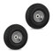 Relaxdays 2X Sackkarrenrad 10x3.00-4, luftbereifte Räder, 17 mm Achse, 136 kg, Stahlfelge, 255x90 mm, schwarz/grau