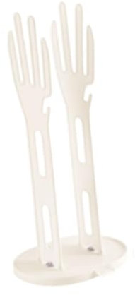 Gralara Küchenhandschuhe Halter, Geschirrtuchtrocknungsorganisator, Handschuh Drain Rack Waschbecken Ständer Ferdieren Rack, Weiß