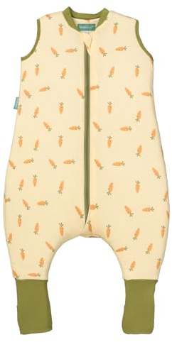 molis&co - Pijama Manta con Calcetines Antideslizantes 2.5 TOG - 80 cm (2 años) - Ideal para Invierno - 100% algodón (Oeko-Tex 100) - Carrots