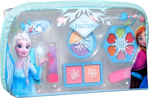 Disney Frozen Set trucco per bambini, con lucidalabbra, ombretto, smalto e clip per capelli, set di bellezza in ELSA & Anna