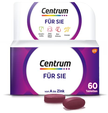 Centrum Für Sie Multivitamin, 60 St. - Hochwertiges Nahrungsergänzungsmittel mit Mikronährstoffen speziell für Frauen - Vitamine, Mineralstoffe und Spurenelemente zur täglichen Komplettversorgung