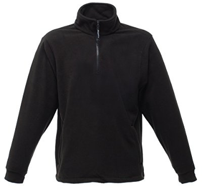 New Regatta Mens Thor Overhead Symmetry Fleece Quarter Zip Sweat Jacket Top (XL 44, Black)